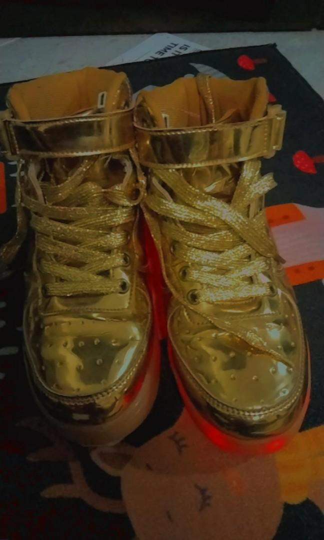 Golden light shoes sale