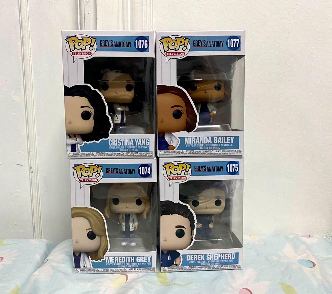 Funko POP! Television - Grey's Anatomy Vinyl Figures - SET OF 4 (Shepherd,  Bailey, Yang & Grey)