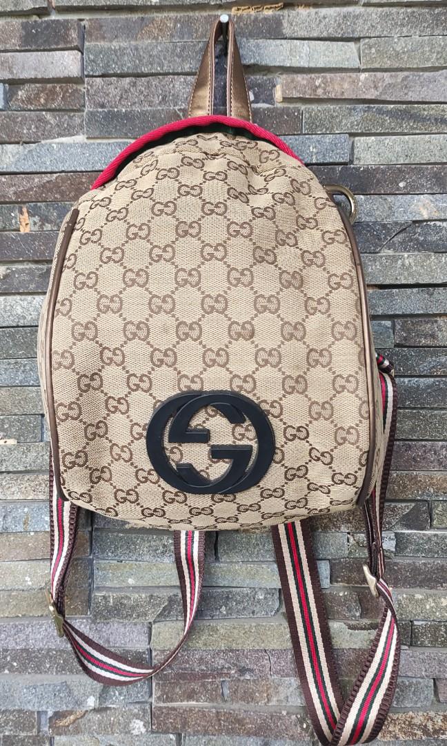 Gucci Print Leather Backpack– backpacks4less.com
