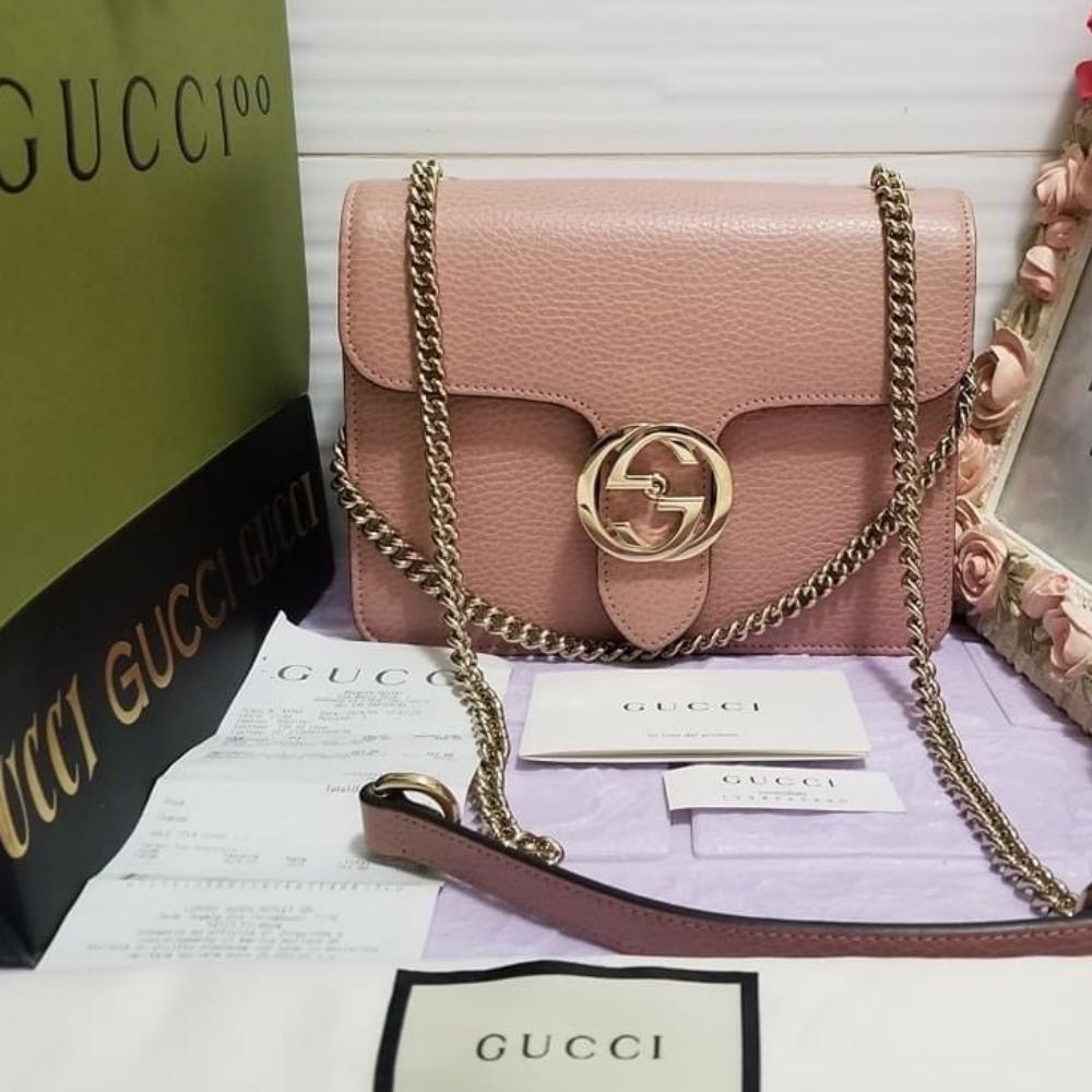 Gucci interlocking best sale bag pink