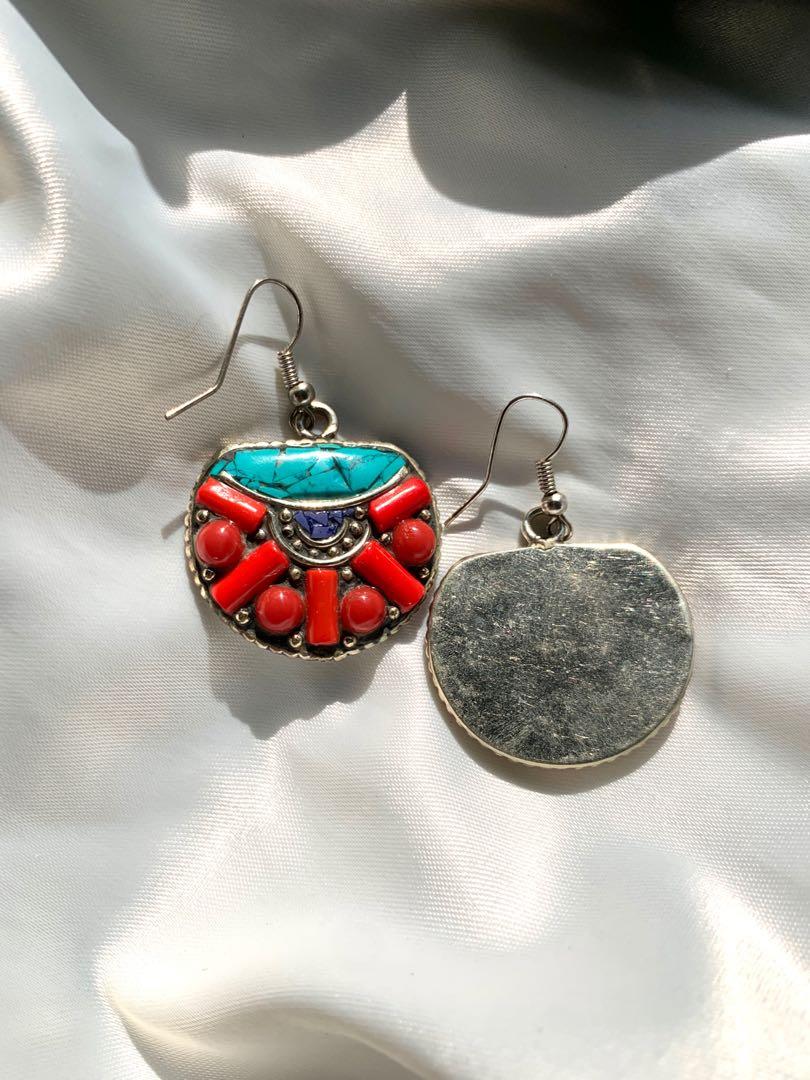 Red ethnic earrings new arrivals