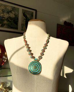 Diwali Gift for her, Deepawali gift for mom, Deepavali jewelry, Gemstone Necklaces with pendants, unique necklaces, statement necklace, tibetan jewellery