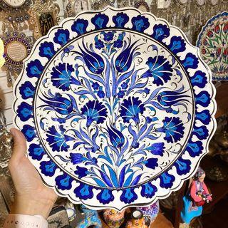Handmade Turkish Ceramic Plate 30cm Made In Turkey