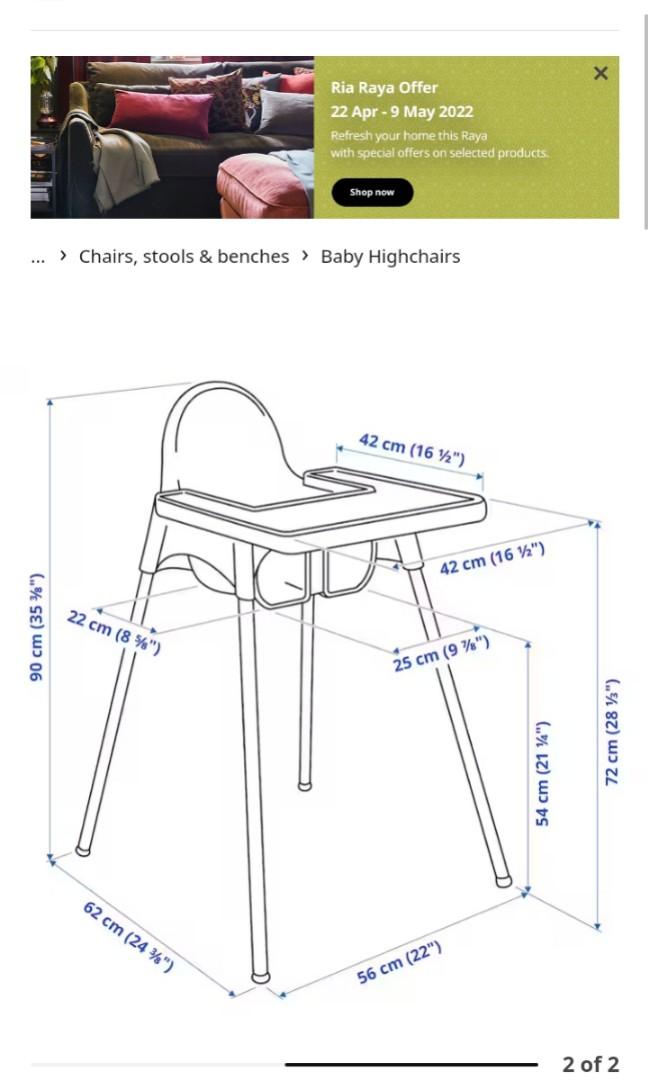 Ikea Antilop Baby Highchair Babies, Ikea High Chair Dimensions