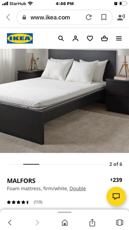 Ikea best sale malfors double