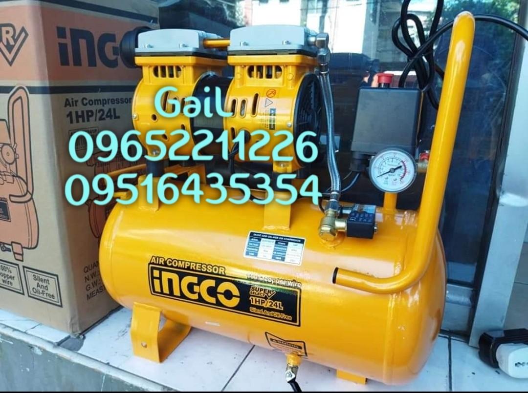 INGCO 1HP, 24L SilentType Oilless Air Compressor, Commercial