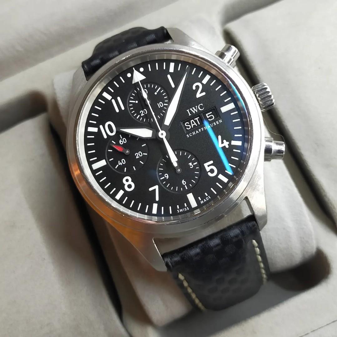 IWC Pilot Schaffhausen Fliegeruhr Chronograph Automatic Movement Dim. 42mm