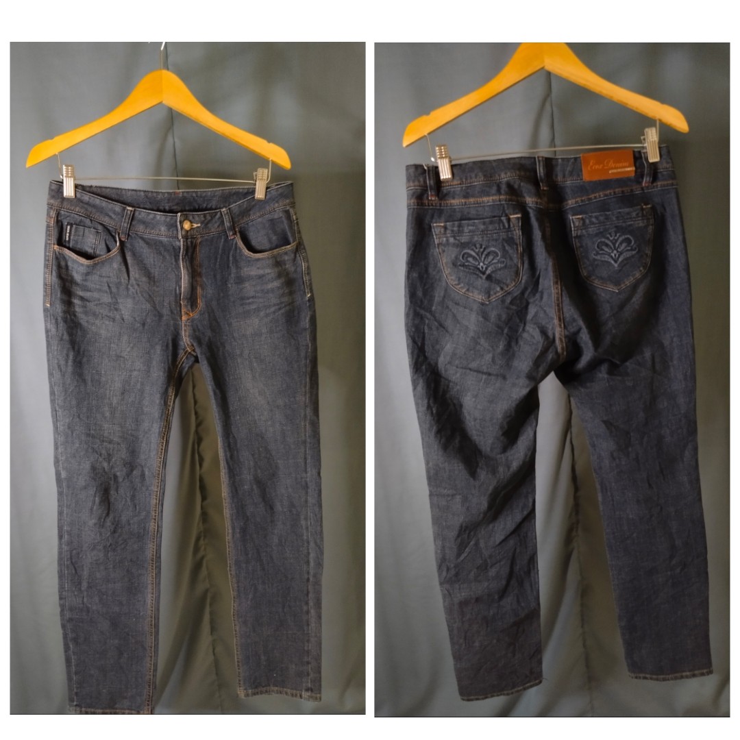 Jeans wanita big size JW - 24, Fesyen 