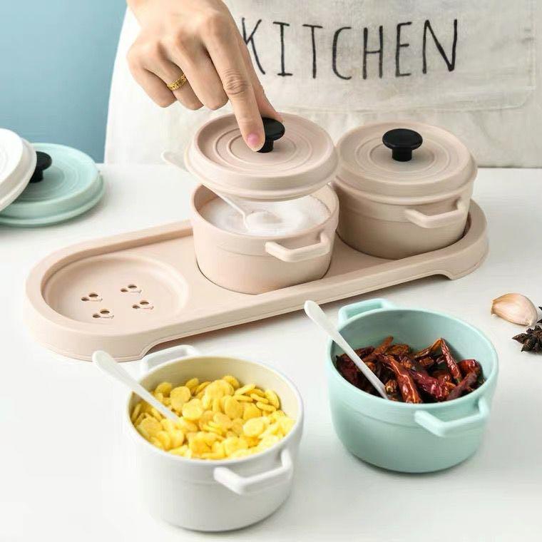 Kitchen Condiment Seasoning Container Pastel Colour Tv Home Appliances Kitchen Appliances Other Kitchen Appliances On Carousell