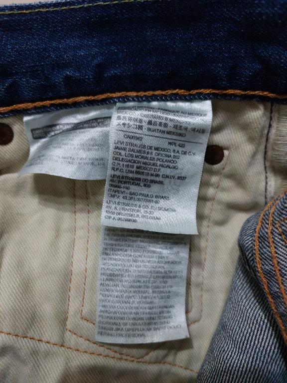 Levi's 501 赤耳布邊破壞加工丹寧牛仔褲, 他的時尚, 褲子, 牛仔褲在