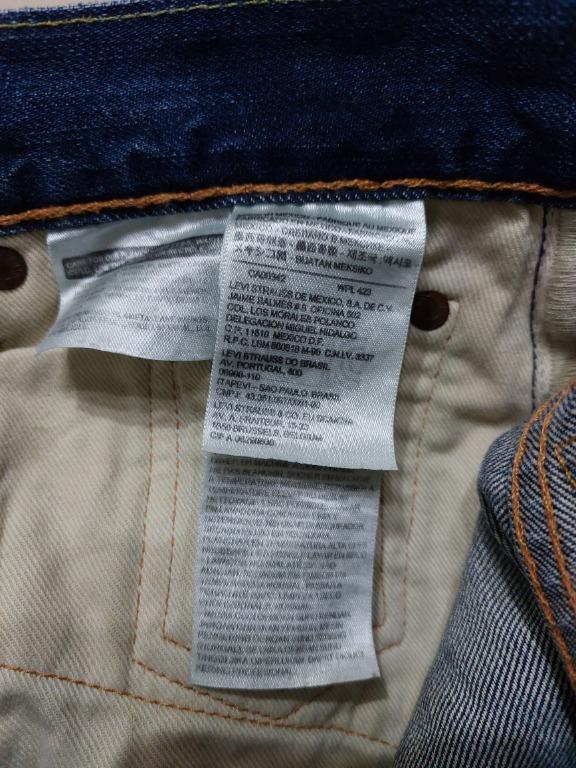 Levi's 501 赤耳布邊破壞加工丹寧牛仔褲, 他的時尚, 褲子, 牛仔褲在