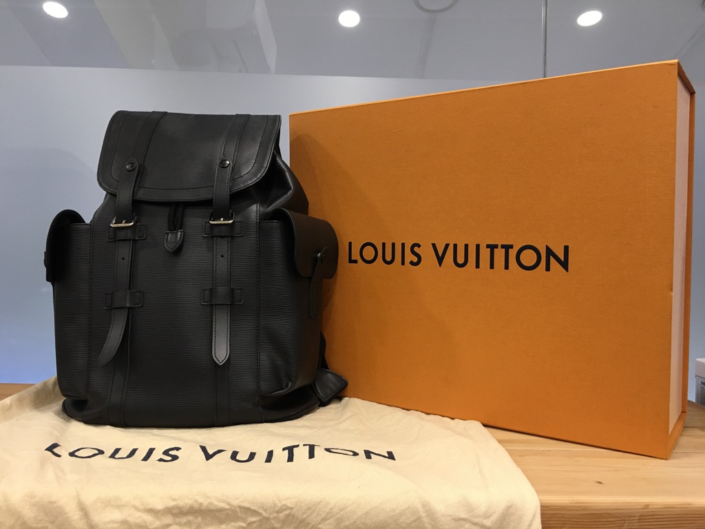 Louis Vuitton® Christopher MM Black. Size in 2023  Louis vuitton backpack, Black  leather strap, Black leather