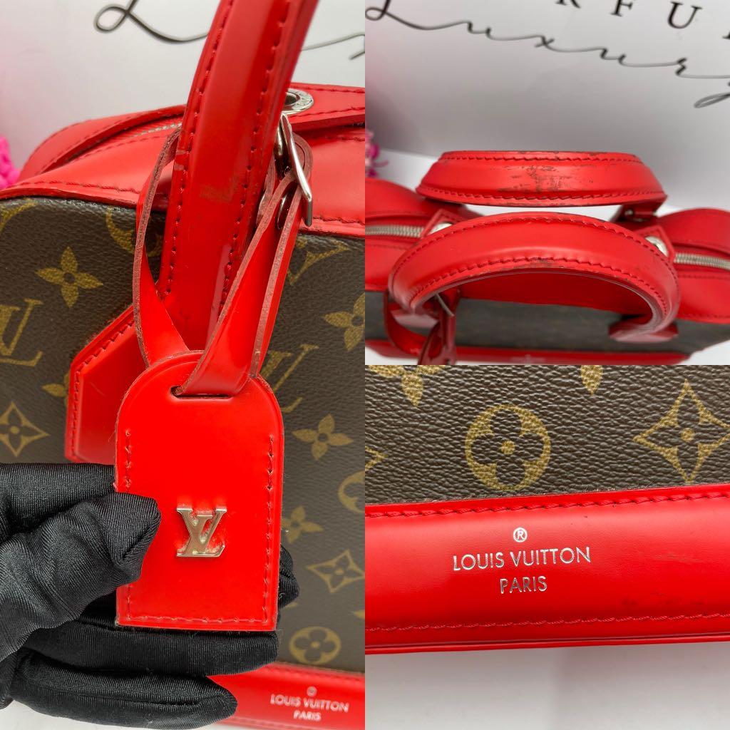 LOUIS VUITTON Dora MM Monogram Shoulder Bag Strap Bordeaux Satchel