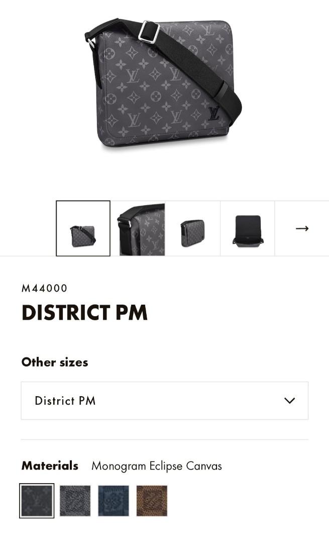 Louis Vuitton District PM messenger bag Monogram Eclipse M44000