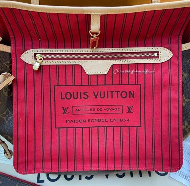 LOUIS VUITTON M41177 NEVERFULL MM CHERRY MONOGRAM CANVAS CA1108, Luxury,  Bags & Wallets on Carousell