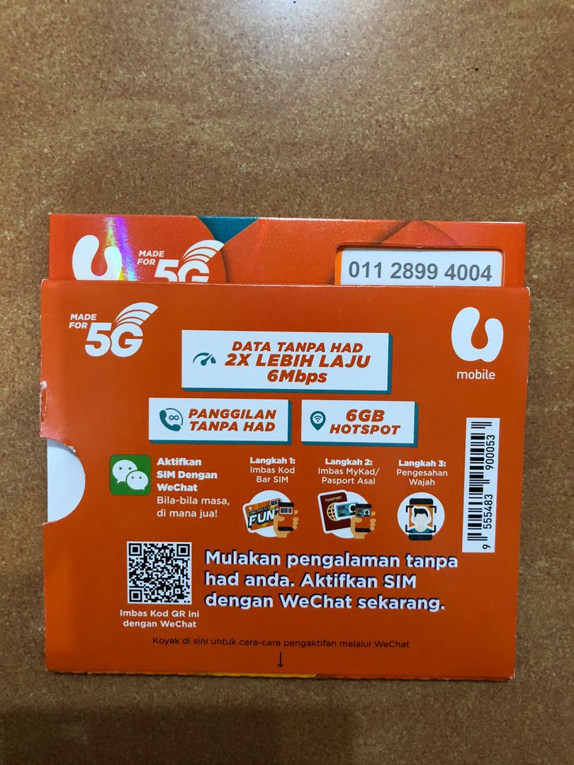 Malaysia Sim Card Umobile Nice Number For Sales!, Mobile Phones