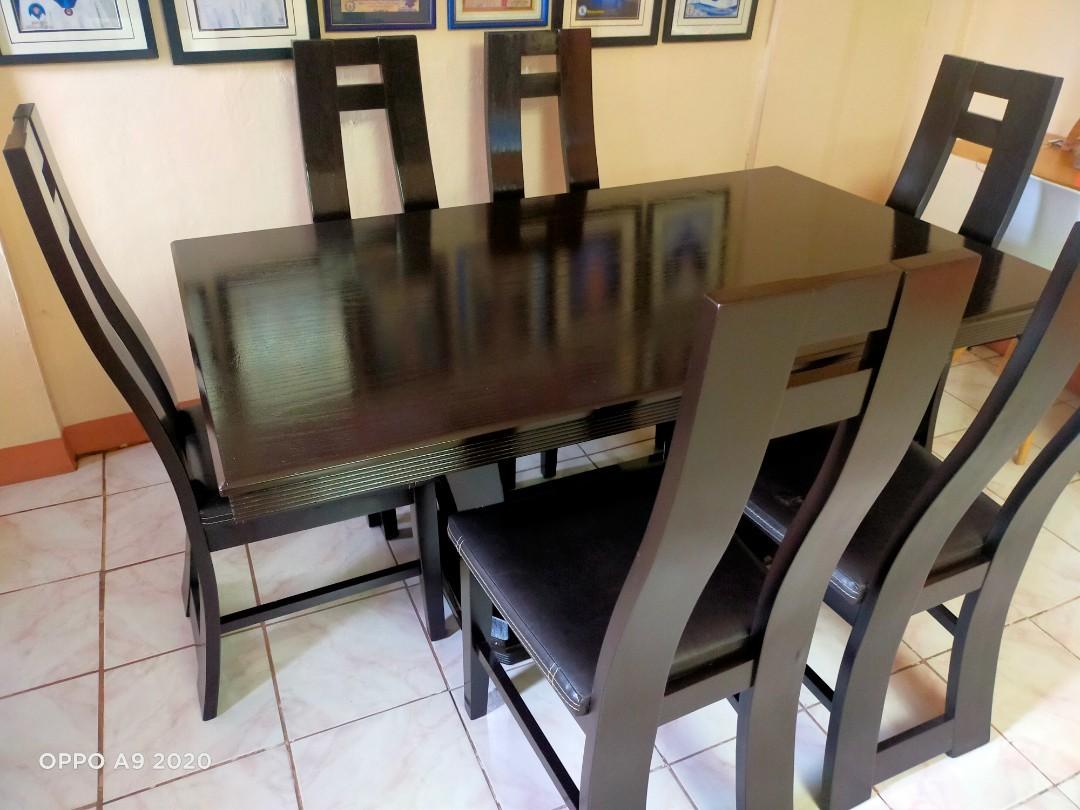 Malaysian Wood Dining set, Furniture & Home Living, Furniture, Tables ...