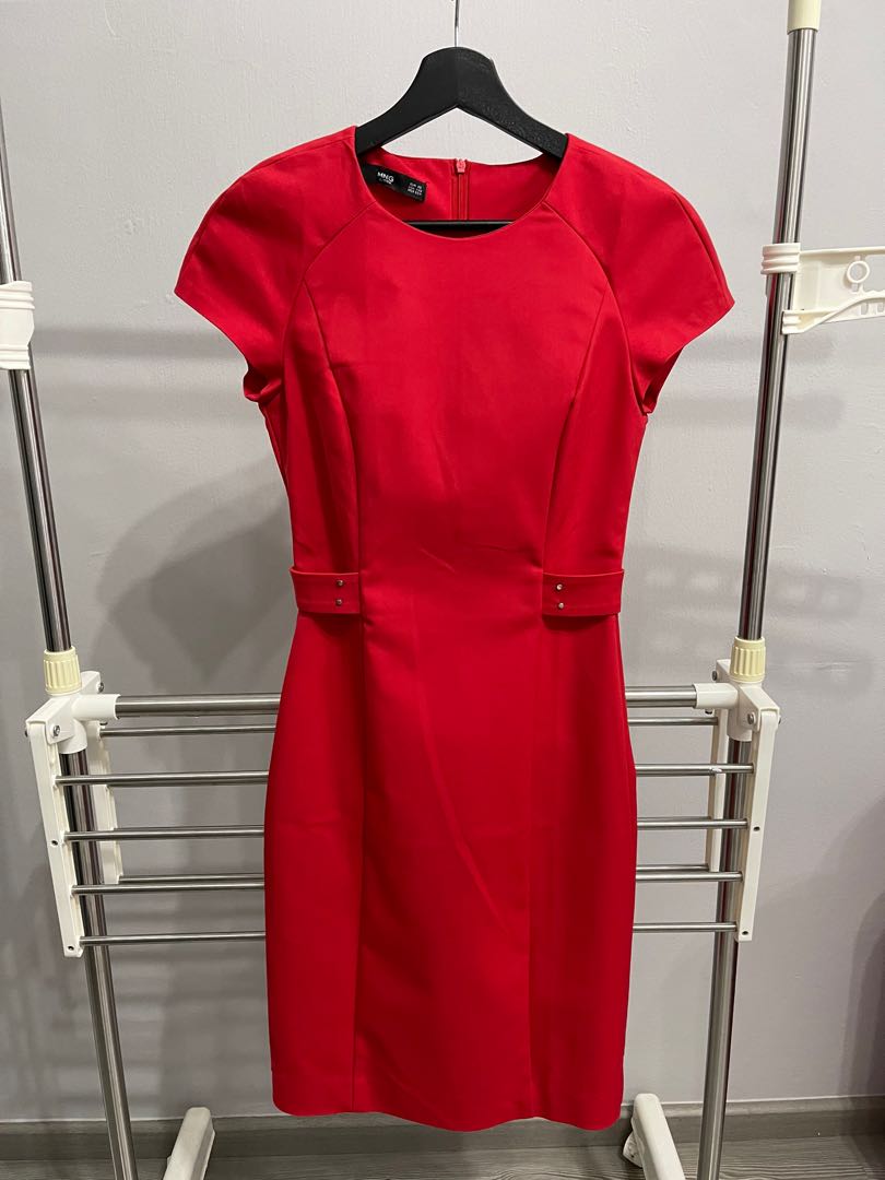 Mango top red suit