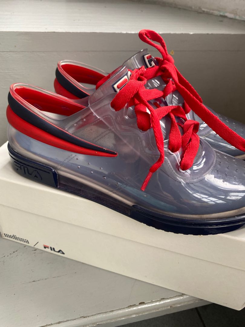 melissa x Fila shoes Fesyen Wanita Sepatu di Carousell