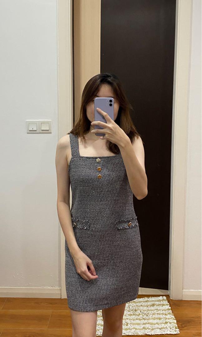 MIXXO Tweed Dress, Women's Fashion, Dresses u0026 Sets, Dresses on Carousell