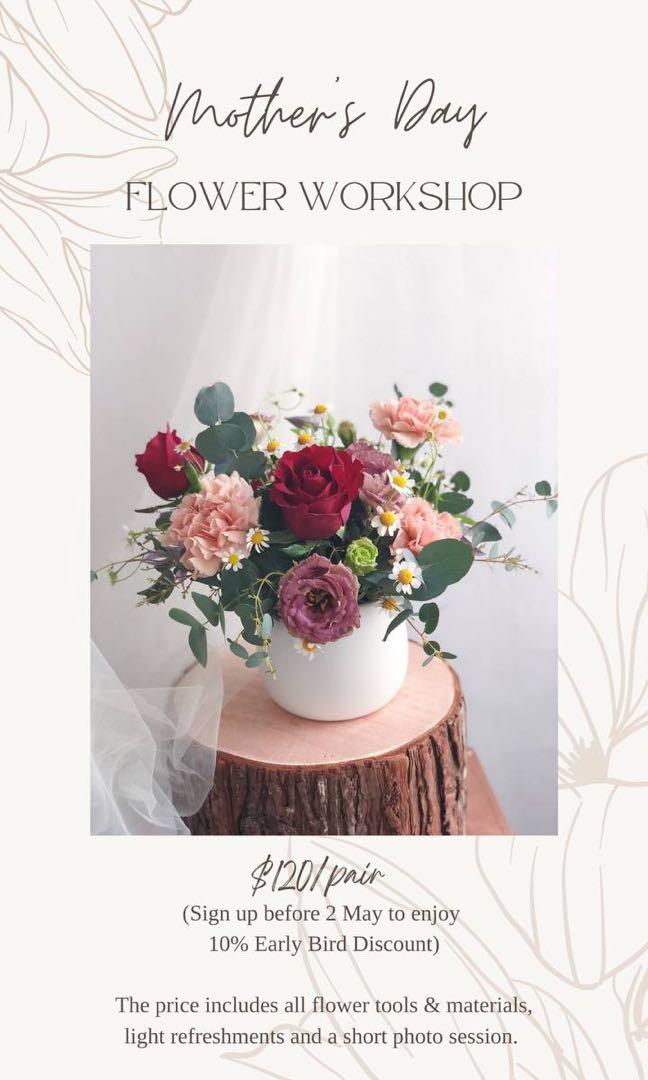 Mothers Day Flowers Bouquet Workshop Gift, Hobbies & Toys, Stationery &  Craft, Flowers & Bouquets On Carousell
