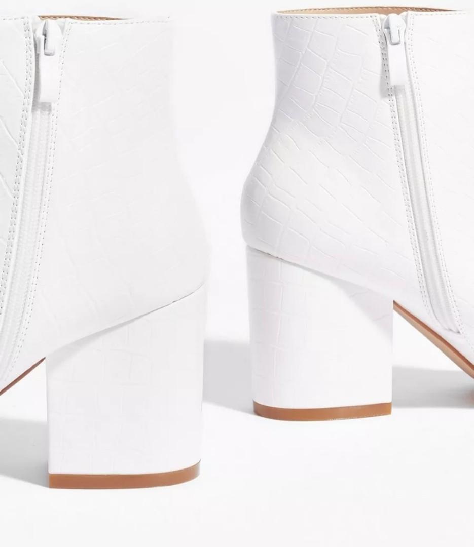 Nasty Gal White Ankle Boots Women s Fashion Footwear Boots on