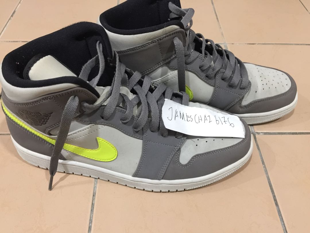 jordan 1 mid gunsmoke volt junior