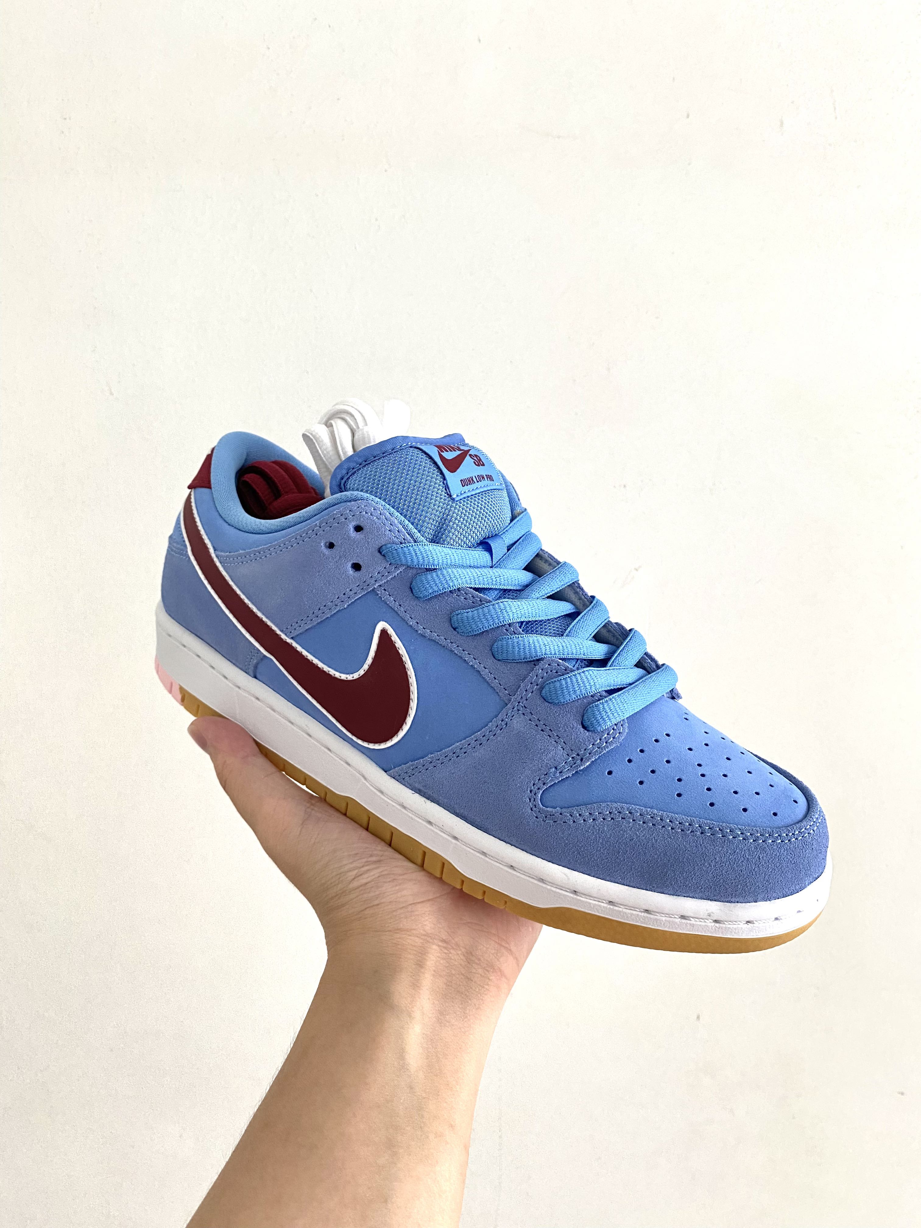 Dunk Low Pro Valor Blue and Team Maroon"