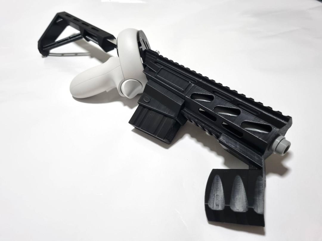 Oculus Quest 2 Vr Gunstock V2 (Vr Gun Stock), Video Gaming, Gaming