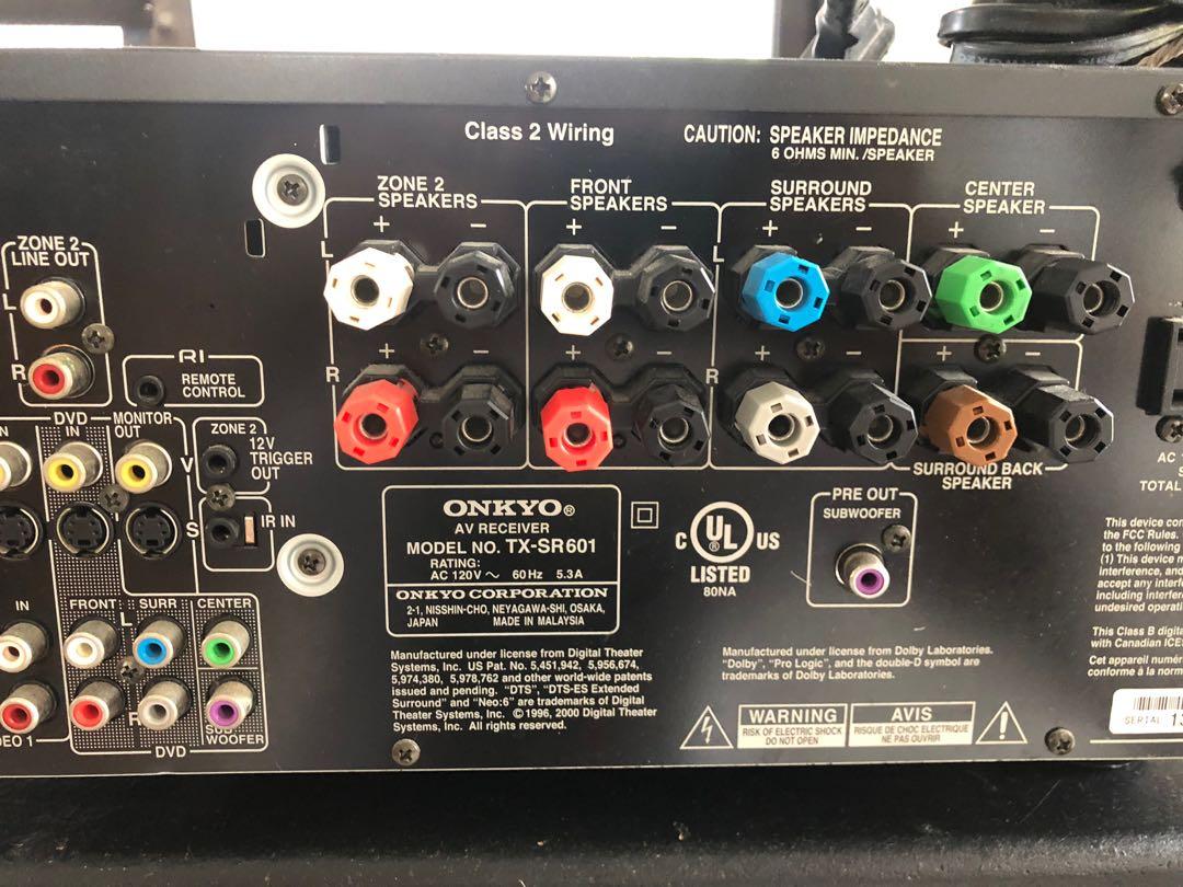 ONKYO TXSR601 A/V Receiver 6.1 ch 510w with remote, Audio, Soundbars