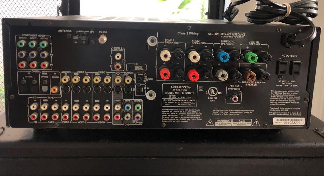 ONKYO TXSR601 A/V Receiver 6.1 ch 510w with remote, Audio, Soundbars