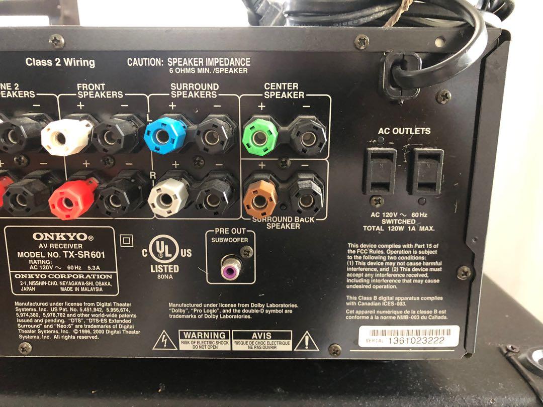 ONKYO TXSR601 A/V Receiver 6.1 ch 510w with remote, Audio, Soundbars