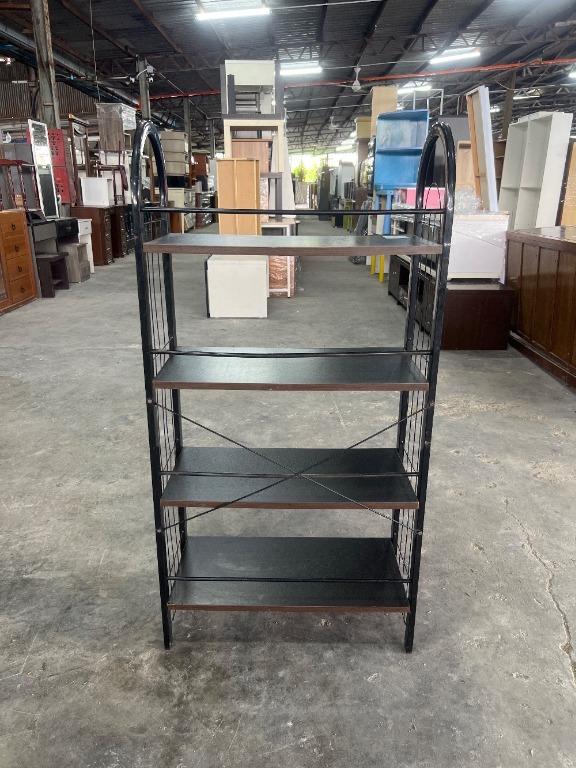 Open Display Rack 4 Layer Black Colour / Rak Paparan Buka 4 Lapisan ...