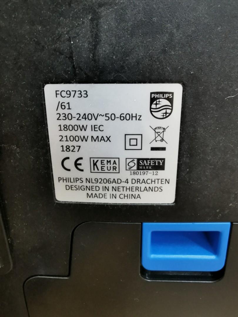 Philips FC9733 Bagless Vaccum Cleaner, TV & Home Appliances, Vacuum ...