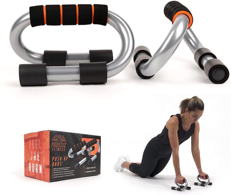 Push Up Rack Board Complete Push Up Training System Fitness Exercise Workout Training S/H Shape Push Up Bars with Non-Slip Foam Grip Handles Pushup Handles Pushup Stands 