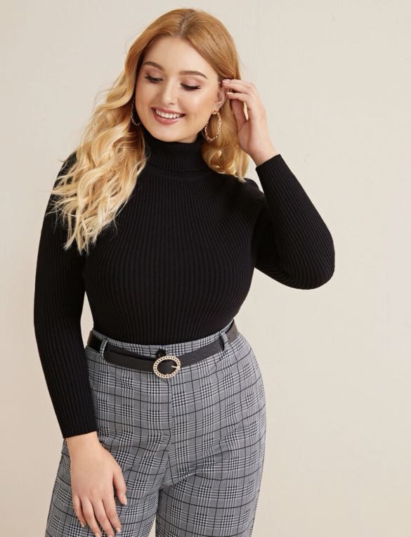 Turtle neck discount tops plus size