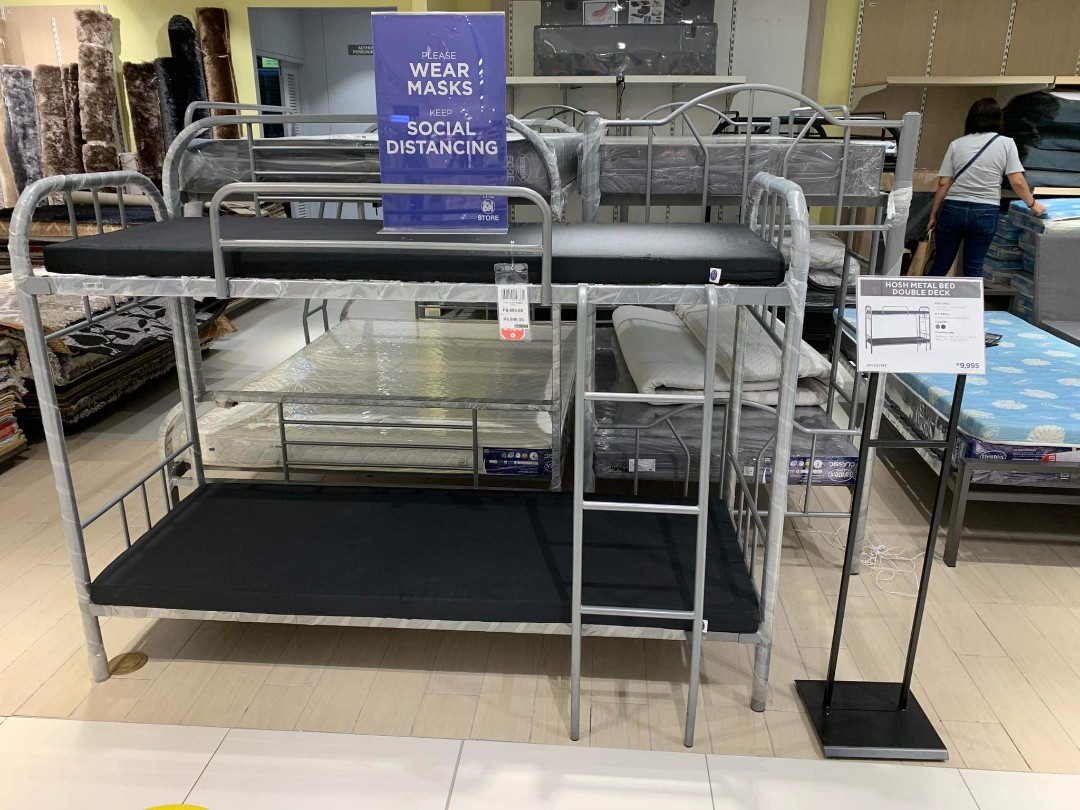 Powder Coated Double Deck Bed Frame with Foam Furniture Home
