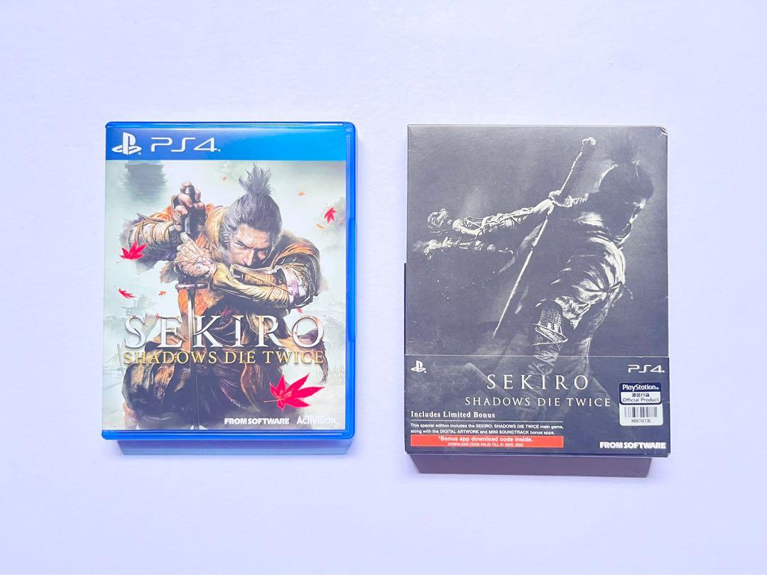 Ps4 Games sekiro shadows die twice blackcase book box used like new disc cd  not digital R3 Rall english chinese, Video Gaming, Video Game Consoles,  PlayStation on Carousell