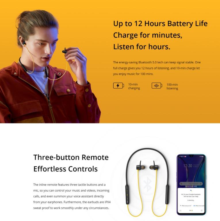 Realme buds wireless rma108 on sale