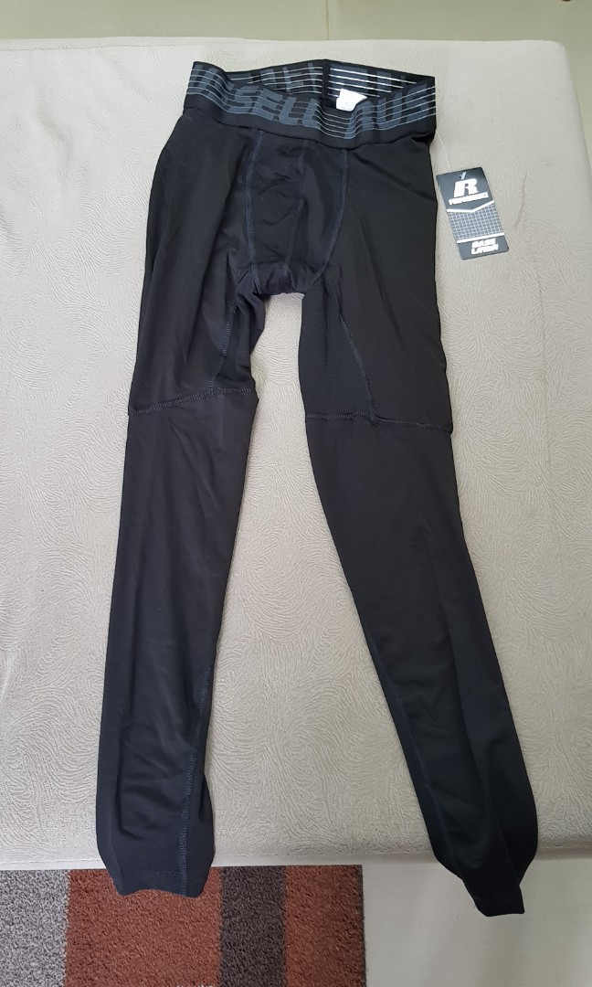 Russell Compression Pants (Black), Women's Fashion, Activewear on Carousell