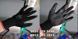 safety Gloves Black Rubber Coated