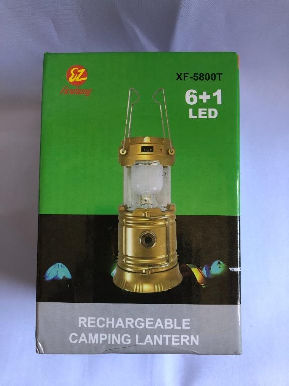 SOLAR EMERGENCY LIGHT XF5800T 6+1 LED RECHARGEABLE CAMPING LANTERN