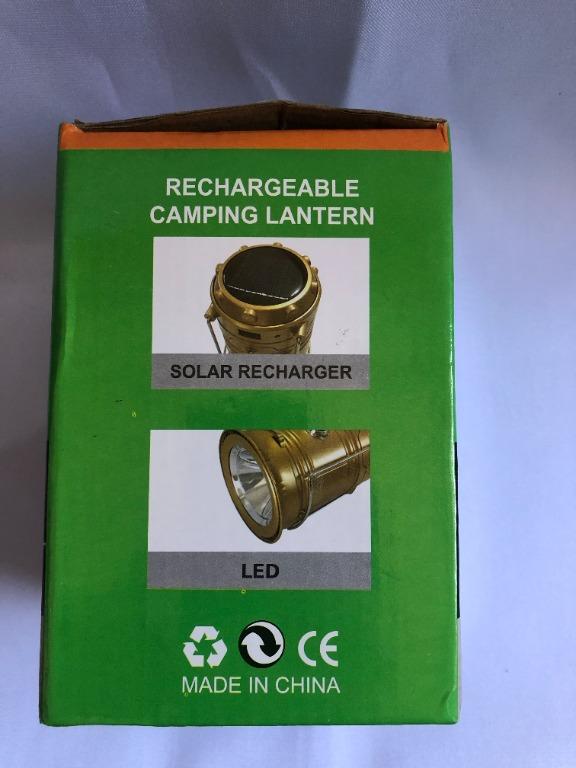 SOLAR EMERGENCY LIGHT XF5800T 6+1 LED RECHARGEABLE CAMPING LANTERN