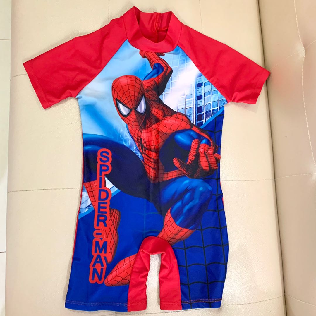 Spiderman Swimsuit swimwear, Babies & Kids, Babies & Kids Fashion on  Carousell