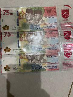 Uang pecahan 75 ribu