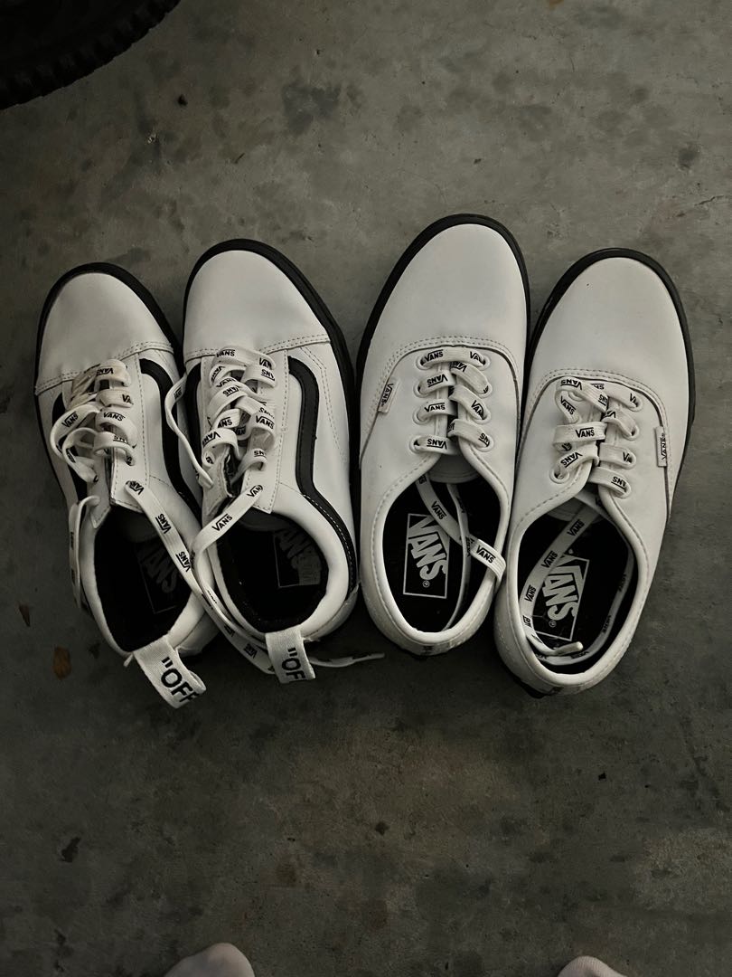 White vans with 2025 black outline