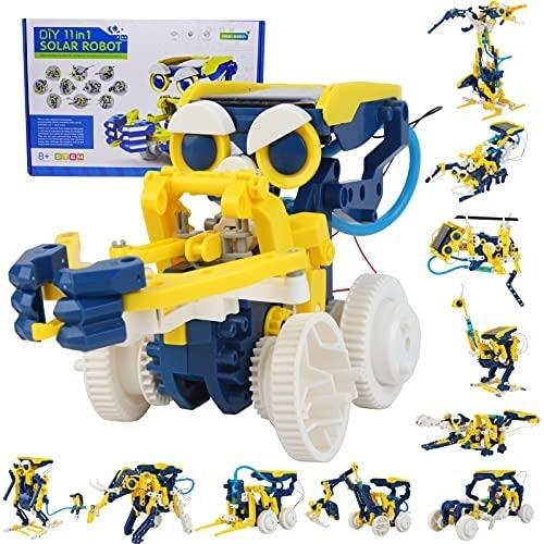 KIDCHEER STEM 12-in-1 DIY Solar Robot Toys 190PCS Science Experiment Kit... 