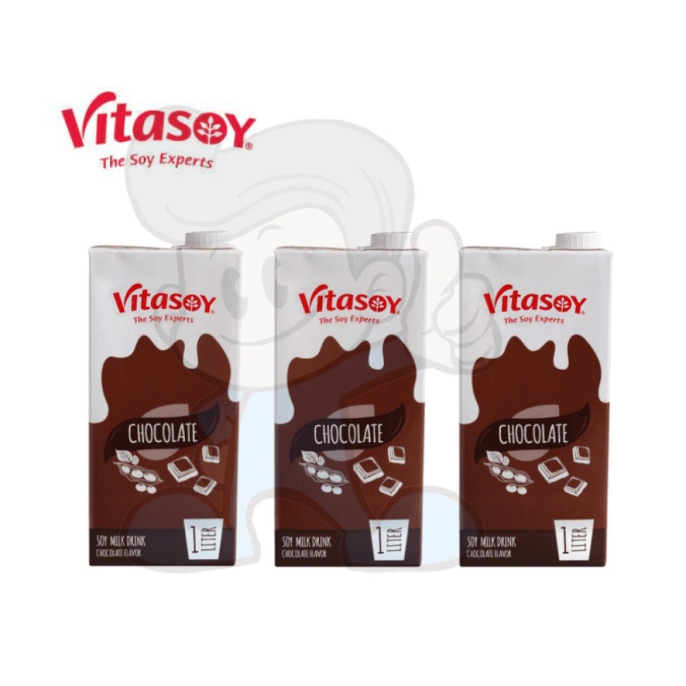 Vitasoy Chocolate Soy Milk Drink (3 x 1L), Food & Drinks, Beverages on