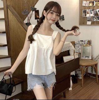 WTS Baby doll white blouse