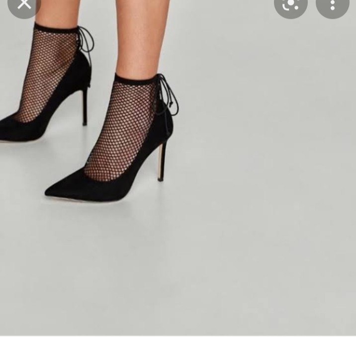 ZARA HEELS BLACK MESH, Fesyen Wanita 